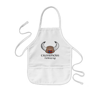 Trondheim Norway Viking Hat Kids Apron
