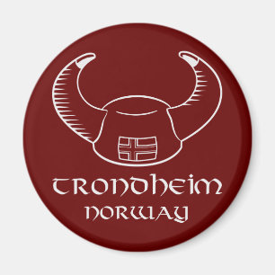 Trondheim Norway Viking Hat Magnet