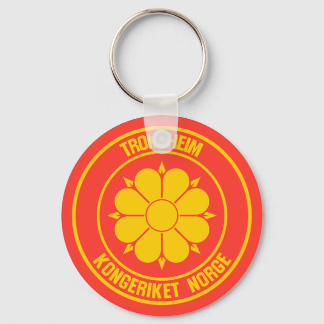 Trondheim Round Emblem Keychain (Front)