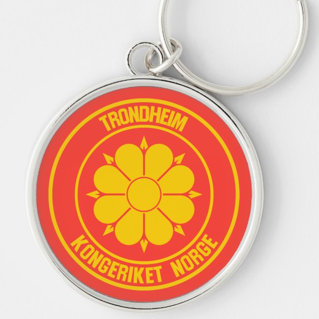 Trondheim Round Emblem Keychain (Front)