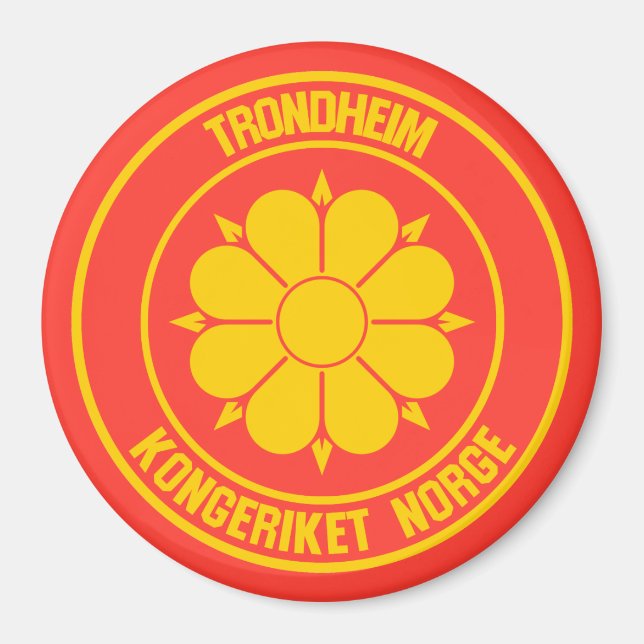 Trondheim Round Emblem Magnet (Front)