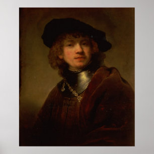 Tronie' of a Young Man with Gorget and Beret Poster