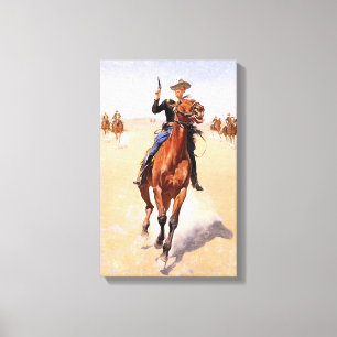 Trooper of the Plains (Cowboy Horse Rider) Canvas Print