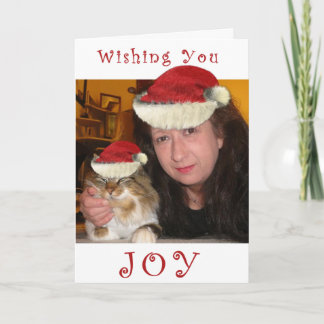 "Trooper The Cat" Wishing You Joy Greeting Card