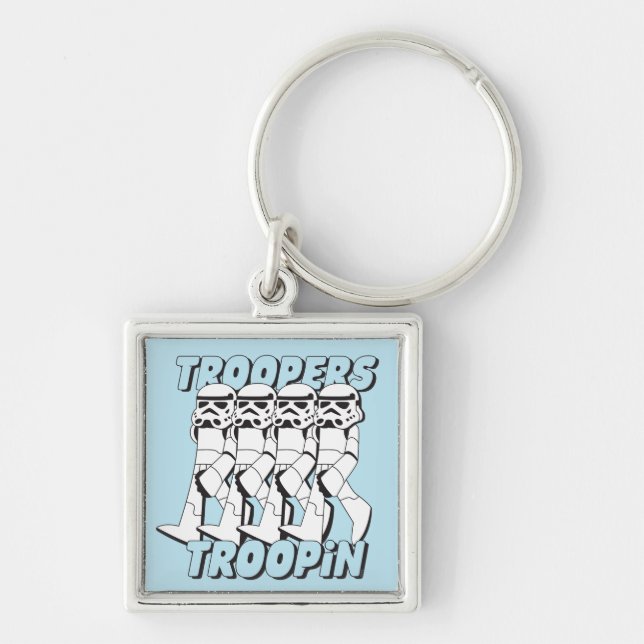 Troopers Troopin Cartoon Graphic Keychain (Front)
