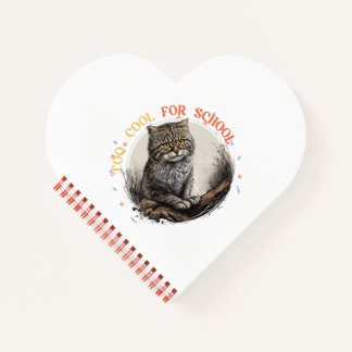 Trop Cool pour l'école | Funny Carnet spiral