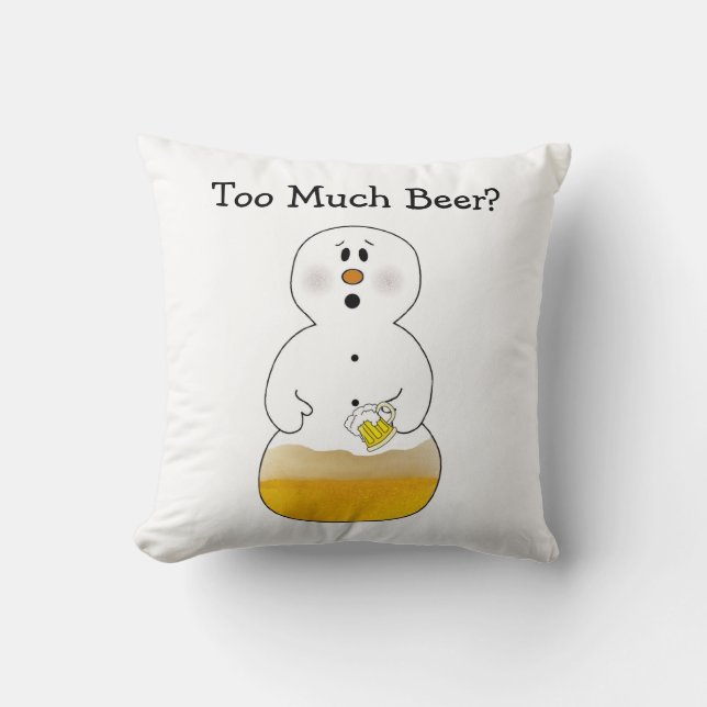 Trop de Coussin Bière Snowman (Recto)
