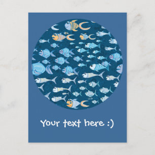 Trop de poisson carte postale