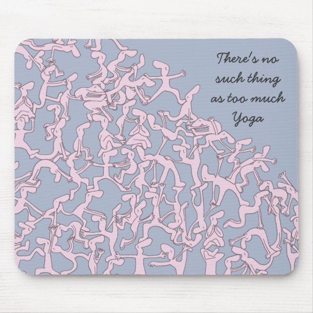 Trop de tapis de souris de yoga, rose (Devant)