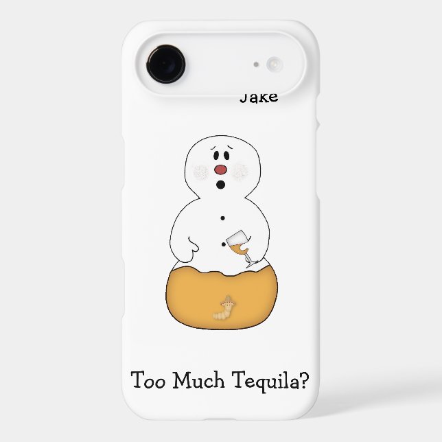 Trop de Tequila Snowman iPhone 7 Coque (Verso)
