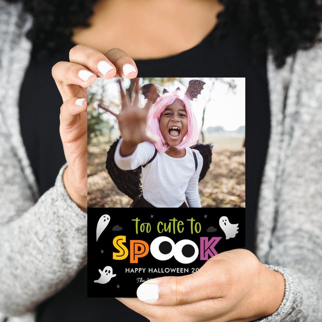Trop mignon Pour Parler Carte photo Halloween (Créateur téléchargé)