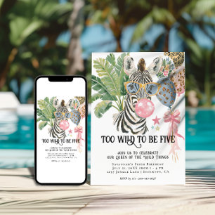Trop sauvage pour être cinq invitation d'anniversa