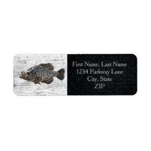 Trophée Crappie Pêche Retour Adresse Étiquettes