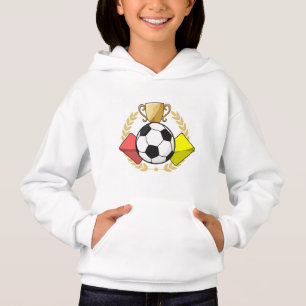 Trophée de football rouge et jaune