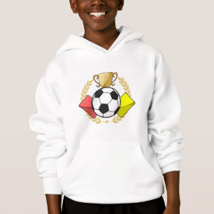 Trophée de football rouge et jaune