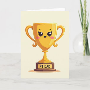 Trophy 1 Dad Award Icon Card