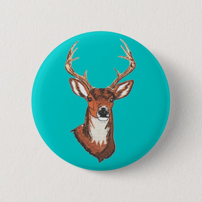 Trophy Buck Rack Mount 2 Inch Round Button (Front)