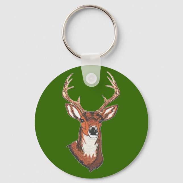 Trophy Buck Rack Mount Keychain (Front)