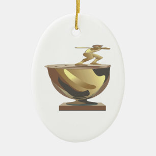 Trophy Ceramic Ornament