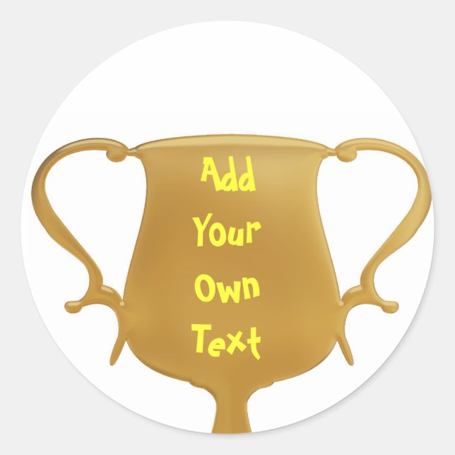 Trophy Classic Round Sticker (Front)