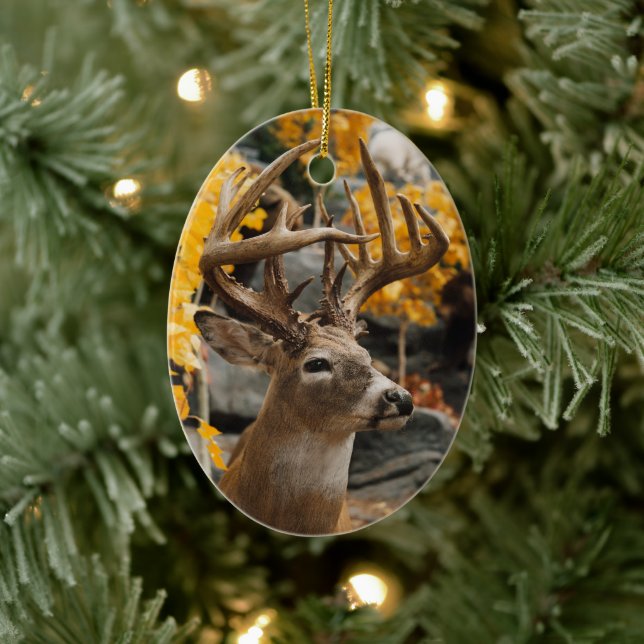 Trophy Deer Ceramic Ornament (Tree)