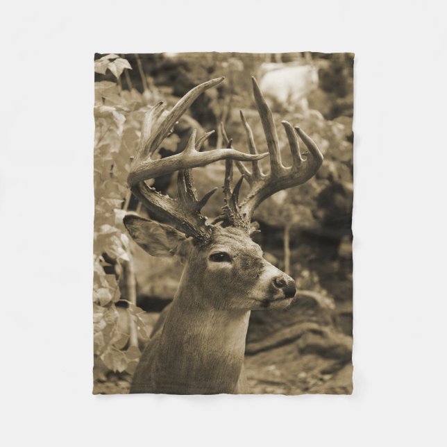 Trophy Deer Fleece Blanket (Front)