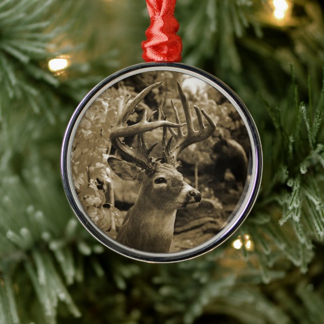 Trophy Deer Metal Ornament (Tree)