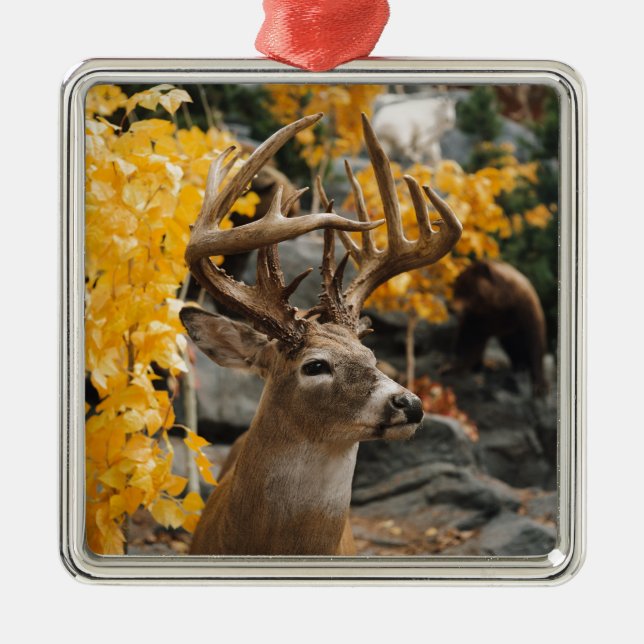 Trophy Deer Metal Ornament (Front)
