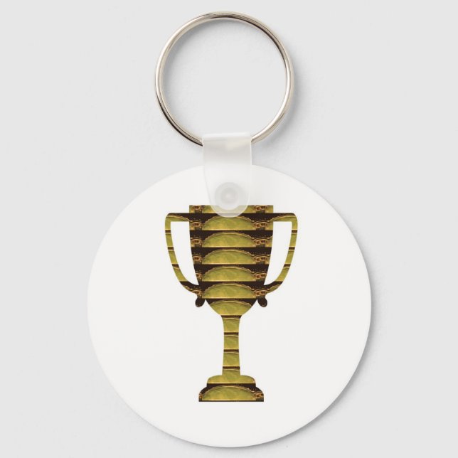 TROPHY GOLD: Business Success, Competition, Sports Keychain (Front)