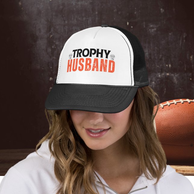 Trophy Husband Dad Cap - Funny Embroidered Hat (Trophy Husband: The Perfect Gift for him Trucker Hat)