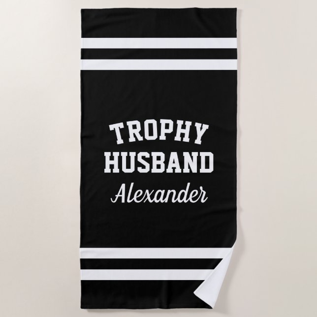 TROPHY MARI drôle serviette de plage pour hommes (Devant)