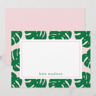 Tropic Chic Personalized Stationery Custom Colour Holiday Card