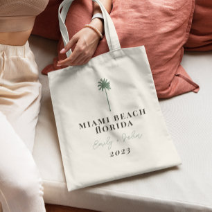 Tropic Destination Palm Tree Wedding Welcome  Tote Bag