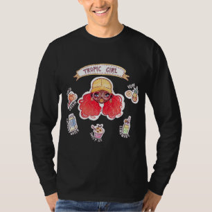 Tropic Girl With Mango Ice Cream Coconut Water Yum T-Shirt
