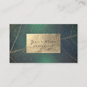 Tropic Gold Foil Herbs Nature Therapist Cali Green Business Card