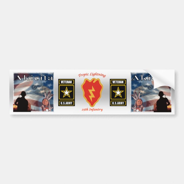 Tropic Lightning - 25th Infantry Bumper Sticker (Front)