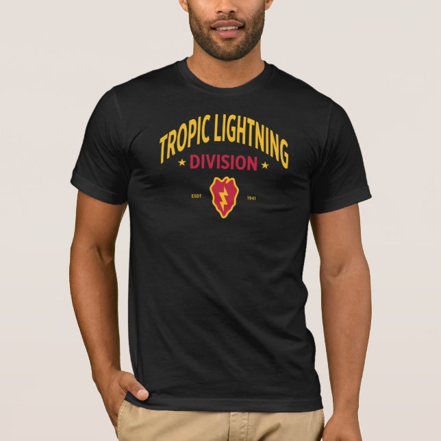 Tropic Lightning - 25th Infantry Division T-Shirt (Front)