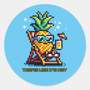 Tropic Like It's Hot Classic Round Sticker