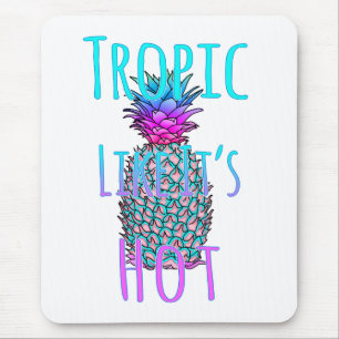 Tropic Like Its Hot Coastal Pineapple Mouse Pad