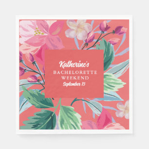 Tropic like its hot orange Bachelorette party Napkin