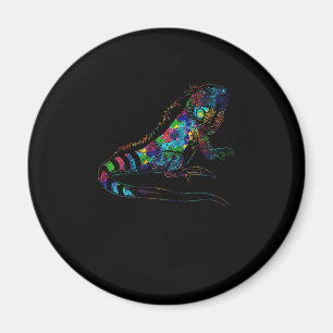 Tropic Reptile Zoo Keeper Gift Idea Iguana Premium Magnet