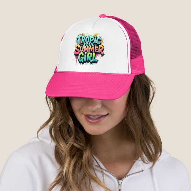 Tropic Soul Summer Girl Graffiti Hat (In Situ)