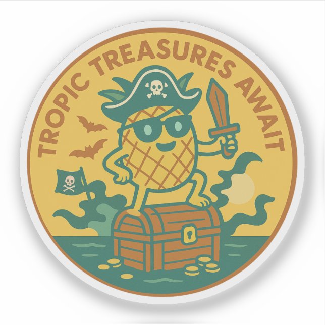 Tropic Treasures Await Pineapple (Front)