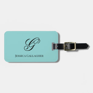 Tropic Turquoise Monogram Luggage Tags
