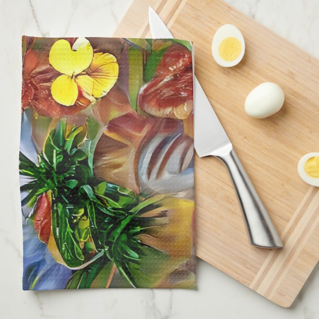 Tropical Abstract  Kitchen Towel (Quarter Fold)