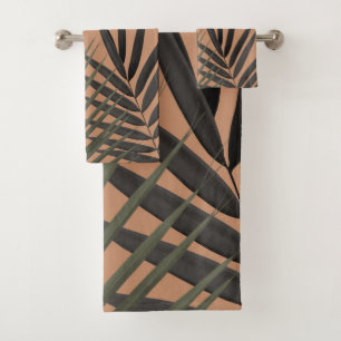 Tropical Abstract Palm Oasis #1 #tropical #decor  Bath Towel Set