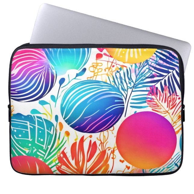  Tropical Abstract Paradise Laptop Sleeve (Front)