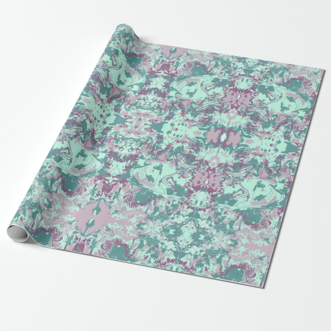 Tropical Abstract Pattern Wrapping Paper (Unrolled)