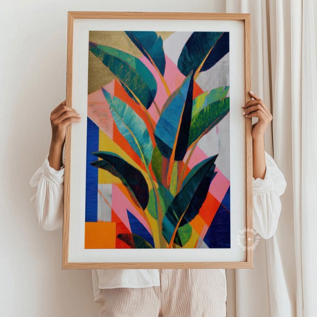 Tropical Abstract Print, Modern Coastal Wall Art (Tropical Abstract Print – Modern Coastal Wall Art, Colorful Beach-Inspired Decor, Contemporary Art P)