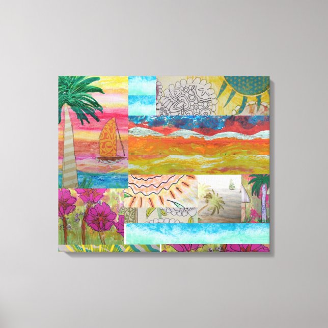 Tropical Abstract Stretched Canvas Print (Front)